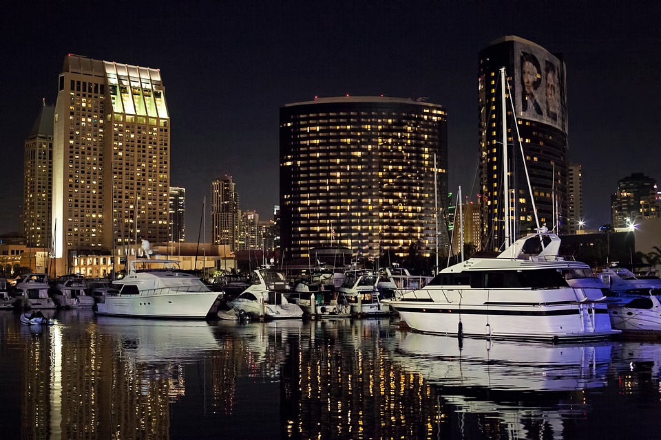 this is an image of san diego at night consider having a vacation here